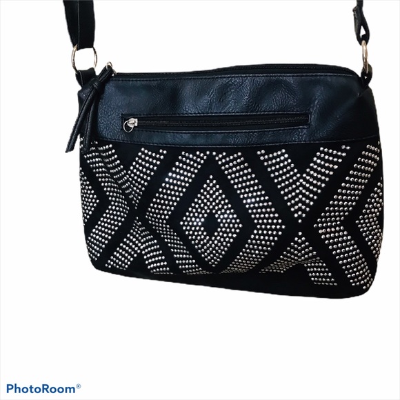 Handbags - Beautiful Black and Bling shoulder bag